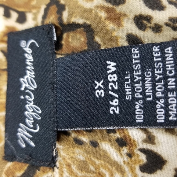 Maggie Barnes 3x lined animal print sleeveless top - Picture 3 of 11